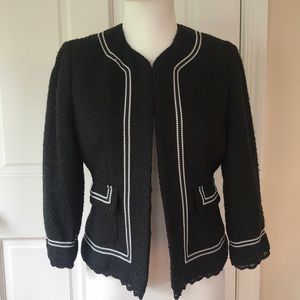 Vintage 90s cropped jacket black size 6p petite